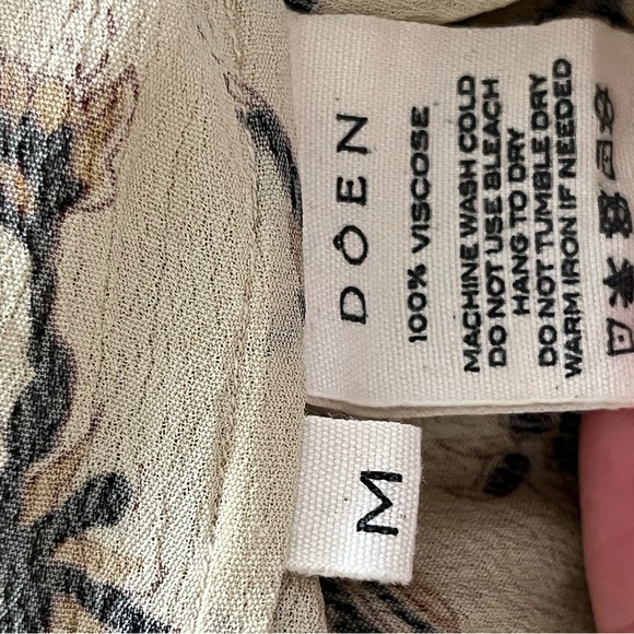 Dôen | Bonnie Maxi Wrap Dress in Floral Scroll Cream | M - Picture 8 of 8